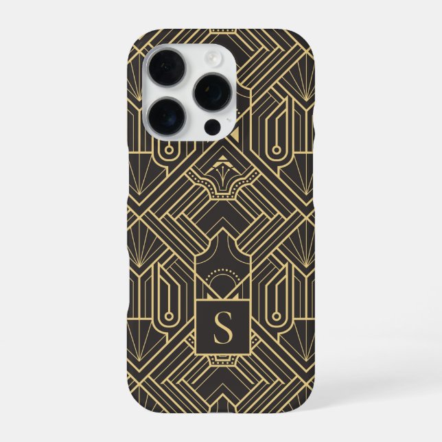 Art Deco Monogram iPhone Case (Back)