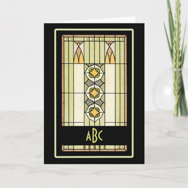 Art Deco Monogrammable Cards (Front)