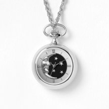 Art Deco Moon and Stars - Black and Silver