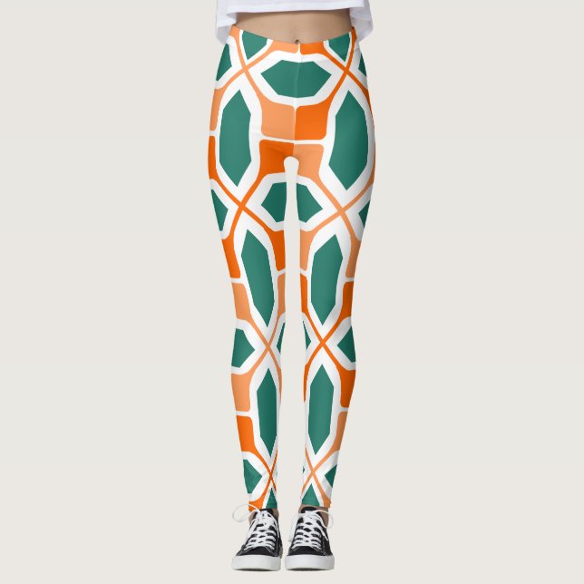 Art Deco Mosaic  Leggings (Front)