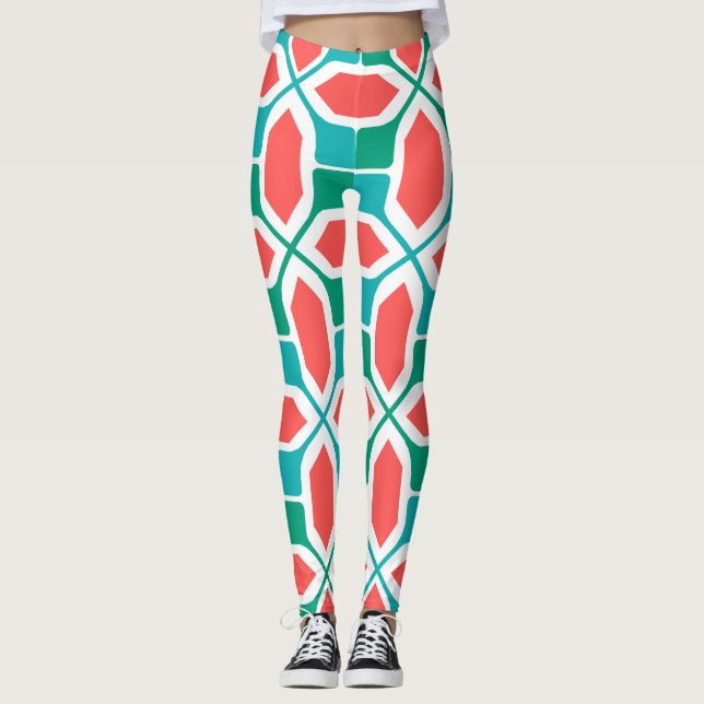 Art Deco Mosaic  Leggings (Front)