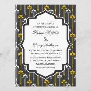 Art Deco Motif Wedding Invitation