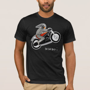 Art Deco Motorcycle with Winged-Helmet Rider T-Shirt