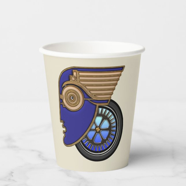 Art Deco Motorhead Paper Cups (Front)