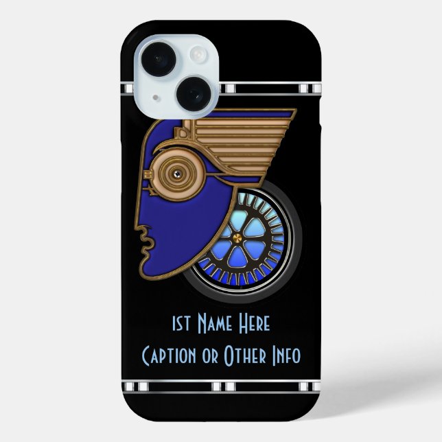 Art Deco Motorhead - Personalised Case-Mate iPhone Case (Back)