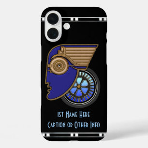 Art Deco Motorhead (Personalised) iPhone 16 Plus Case