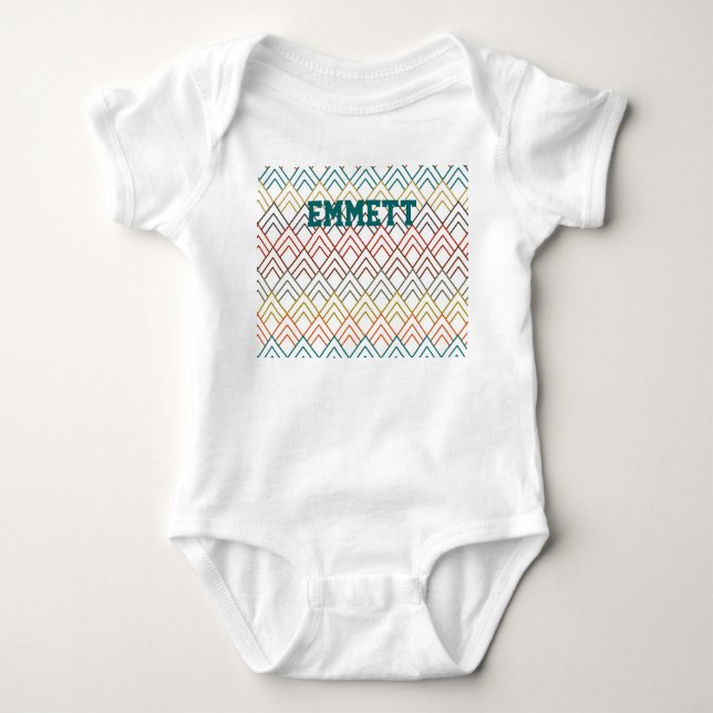 Art Deco Mountains  Baby Bodysuit (Front)