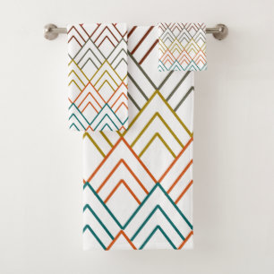 Art Deco Mountains Bath Towel Set