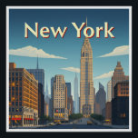 Art Deco. New York Poster<br><div class="desc">New York Vintage Art Deco Poster</div>