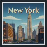 Art Deco. New York Poster<br><div class="desc">New York Vintage Art Deco Poster</div>