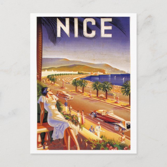 Art Deco Nice France postcard (Front)
