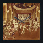 Art Deco Night Club Square Wall Clock<br><div class="desc">© The Deputy,  2013</div>