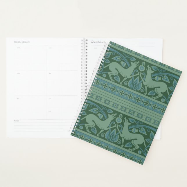 Art Deco Nouveau Dog Nature Animal Pattern Planner (Display)