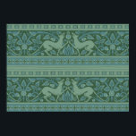 Art Deco Nouveau Dog Nature Animal Pattern Poster<br><div class="desc">Art Nouveau - animals - This swirling rich blue art nouveau dog botanical pattern is an antique pattern based on mid-1800s designer's William Burges wallpaper frieze.</div>