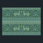Art Deco Nouveau Dog Nature Animal Pattern Poster<br><div class="desc">Art Nouveau - animals - This swirling rich blue art nouveau dog botanical pattern is an antique pattern based on mid-1800s designer's William Burges wallpaper frieze.</div>