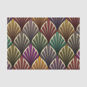 art deco,nouveau,hunter green,navy blue,yellow,vin tissue paper