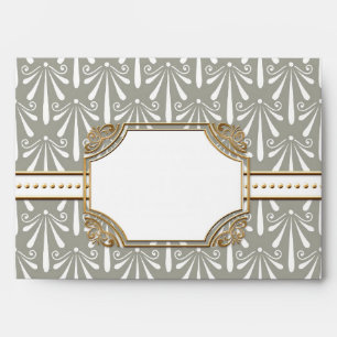 Art Deco Nouveau Modern Fan Shell Pattern Envelope