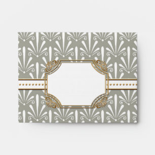 Art Deco Nouveau Modern Fan Shell Pattern Envelopes