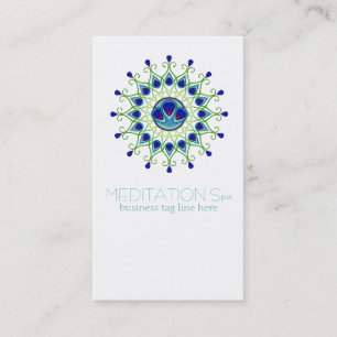 Art Deco Nouveau Peacock Feather Modern Business Card