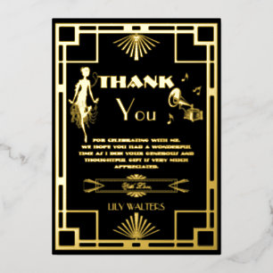 Art Deco Nouveu Gatsby Roaring Twenties Thank You 