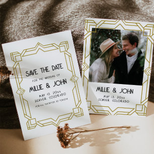 Art Deco, Old Hollywood, 1920's Save The Date Invitation