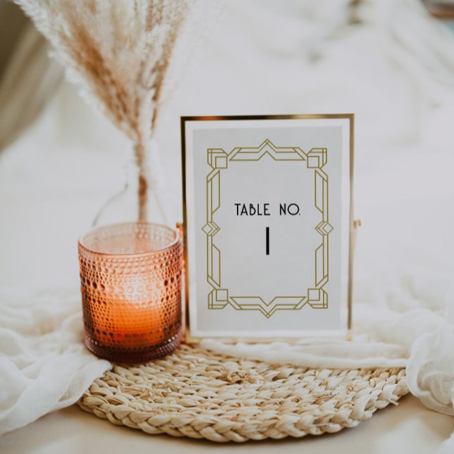 Art Deco Old Hollywood 1920's Table Number (Creator Uploaded)
