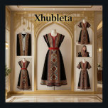 Art Deco Opulence Geometric Patterns 0 HER_XHU_001 Poster<br><div class="desc">Art Deco design elements, characterized by luxury and traditional geometric patterns displayed. Xhubleta is a handmade garment worn by highland women and girls in Northern Albania, can be like a photo gallery in interior aesthetics advertised with photos. 8k, photorealistic, architectural photography, interior design magazine style, unrealistic rendering with engine 5...</div>