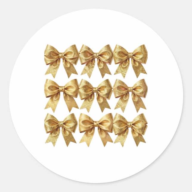 Art Deco Opulence Geometric Patterns Classic Round Sticker (Front)