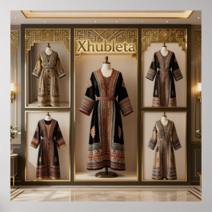 Art Deco Opulence GeometricPatternsVIIIHER_XHU_001 Poster