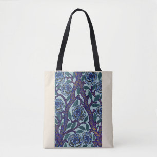 Art Deco Oriental Flower Tote Bag