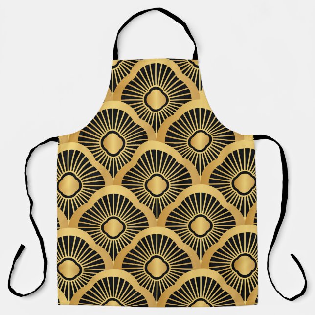 Art Deco Ornament: Seamless Vintage Pattern Apron (Front)