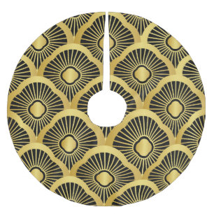 Art Deco Ornament: Seamless Vintage Pattern Brushed Polyester Tree Skirt