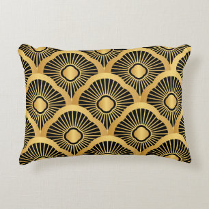 Art Deco Ornament: Seamless Vintage Pattern Decorative Cushion