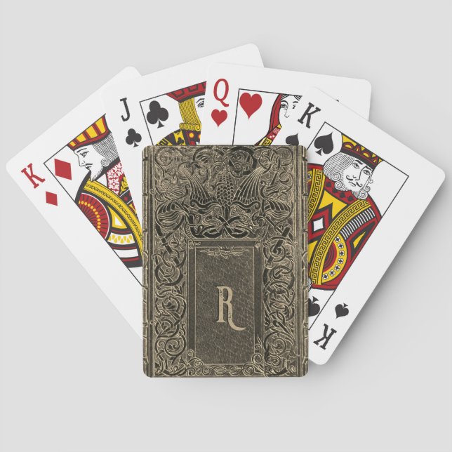 Art Deco Ornamental Cards w/your Initial(s) (Back)