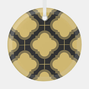 Art deco: ornamental seamless elegance. glass tree decoration
