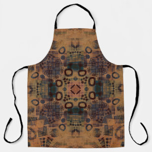 art deco ornamental vintage pattern, S. 7, monochr Apron