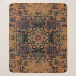 art deco ornamental vintage pattern, S. 7, monochr Sherpa Blanket