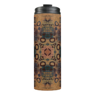 art deco ornamental vintage pattern, S. 7, monochr Thermal Tumbler