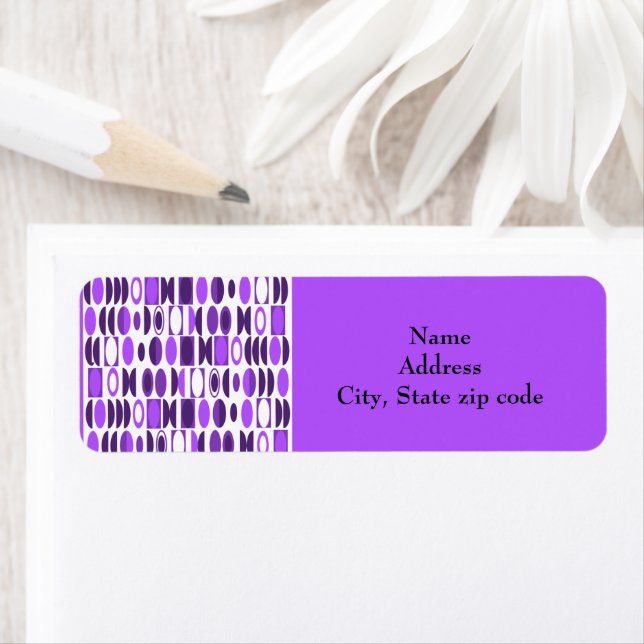 Art Deco Ovals Return Address Label (Insitu)