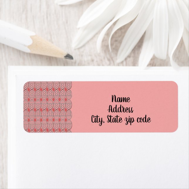 Art Deco Ovals  Return Address Label (Insitu)