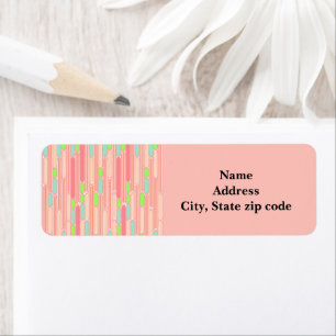 Art Deco Ovals Return Address Label