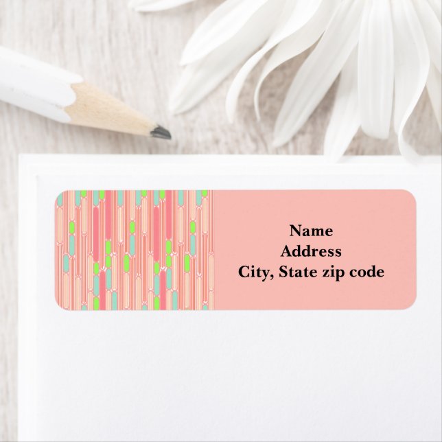 Art Deco Ovals  Return Address Label (Insitu)