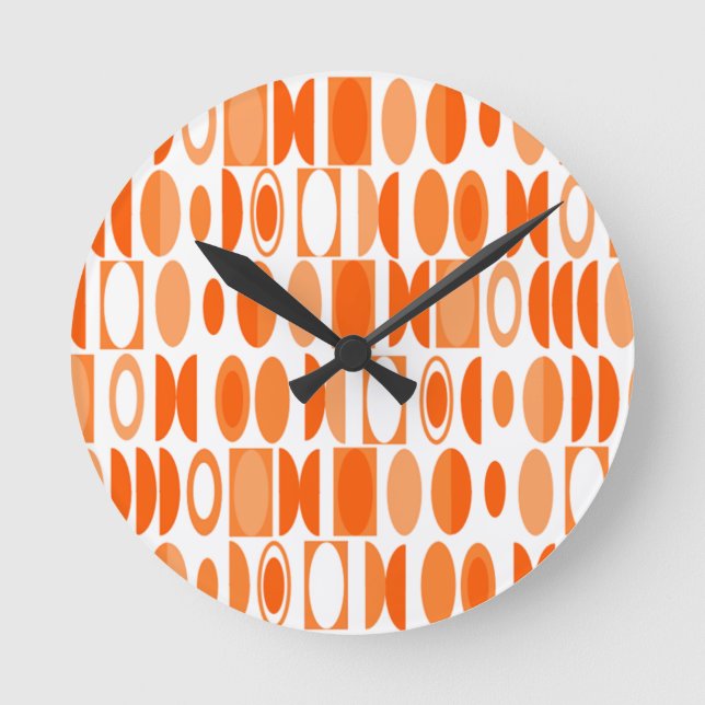 Art Deco Ovals  Round Clock (Front)