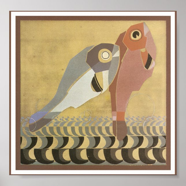 Art Deco Pair of Fish Poster (Front)