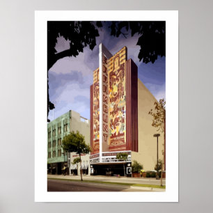 Art Deco Paramount theatre Oakland painting Poster