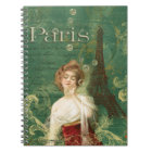 Art Deco Paris Woman with Bubbles Eiffel tower