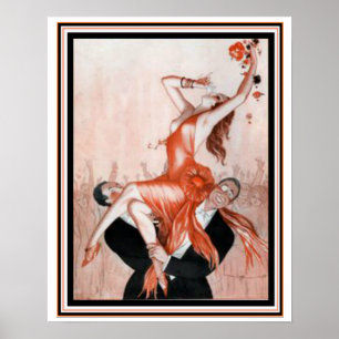 Art Deco "Party Girl"  Poster 16 x 20