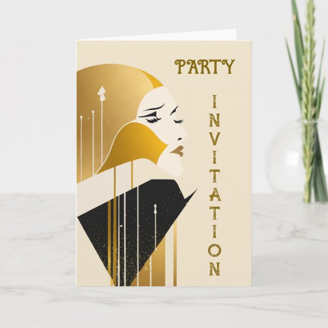 Art deco Party Invitation (Front)