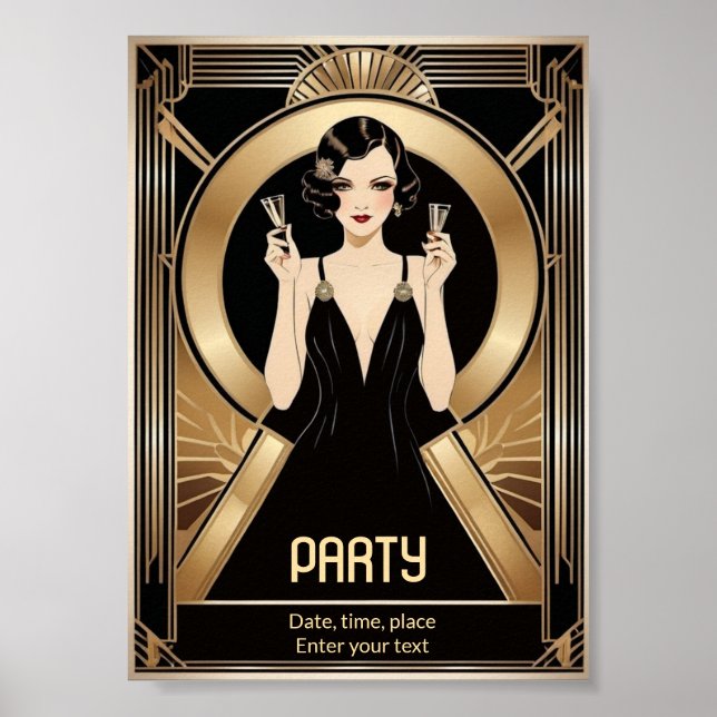Art Deco Party Poster (Front)