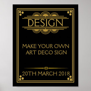 Art Deco Party WEDDING CREATE your own SIGN